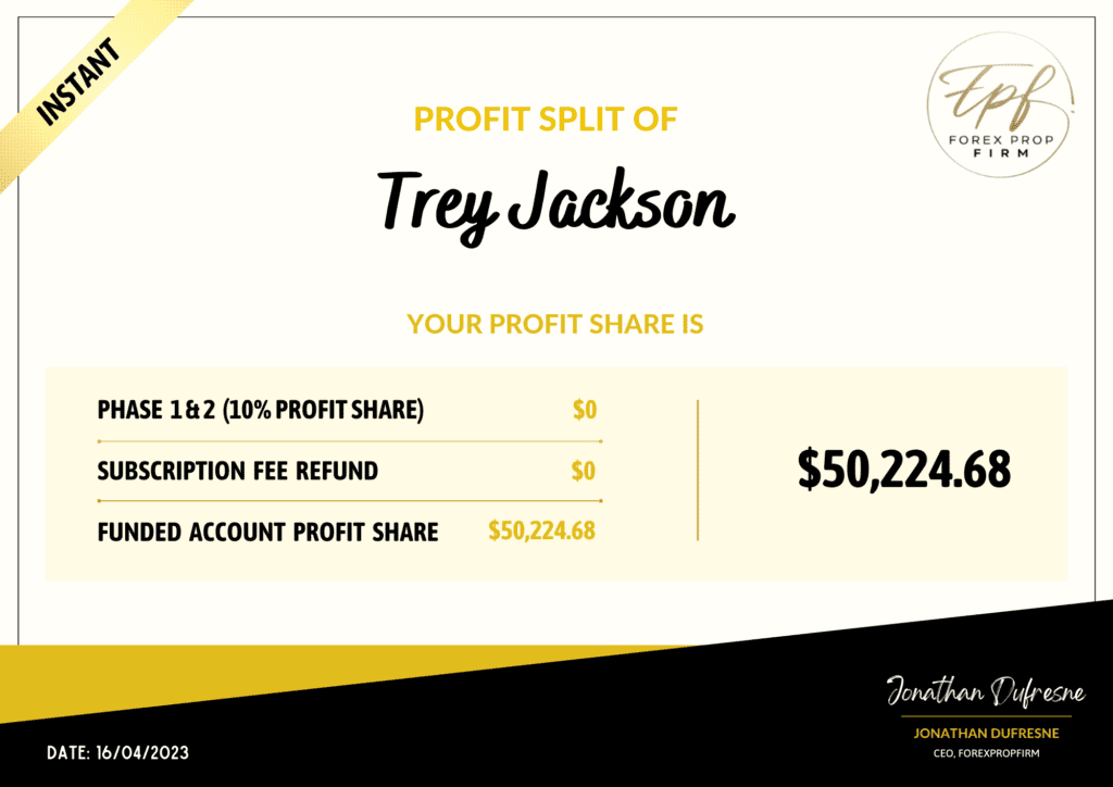 Profit Split Trey Jackson