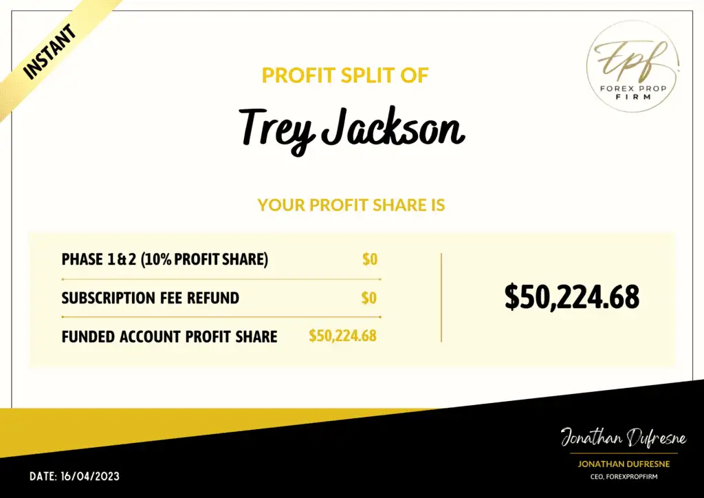 Profit Split Trey Jackson